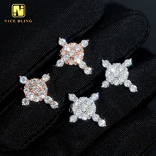 New Arrivals Ready Stock Cheap Price Fine Quality Cross moissanite stud earring for women Moissanite Jewelry GRA Certificate