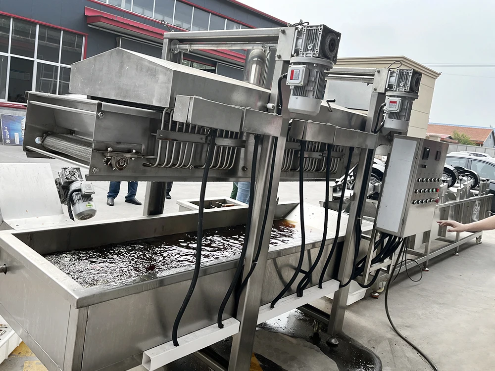 Hot Sale Commercial French Fries Chicken Conveyor Continuous Automatic Continuous Deep Fryer Frying Machine details