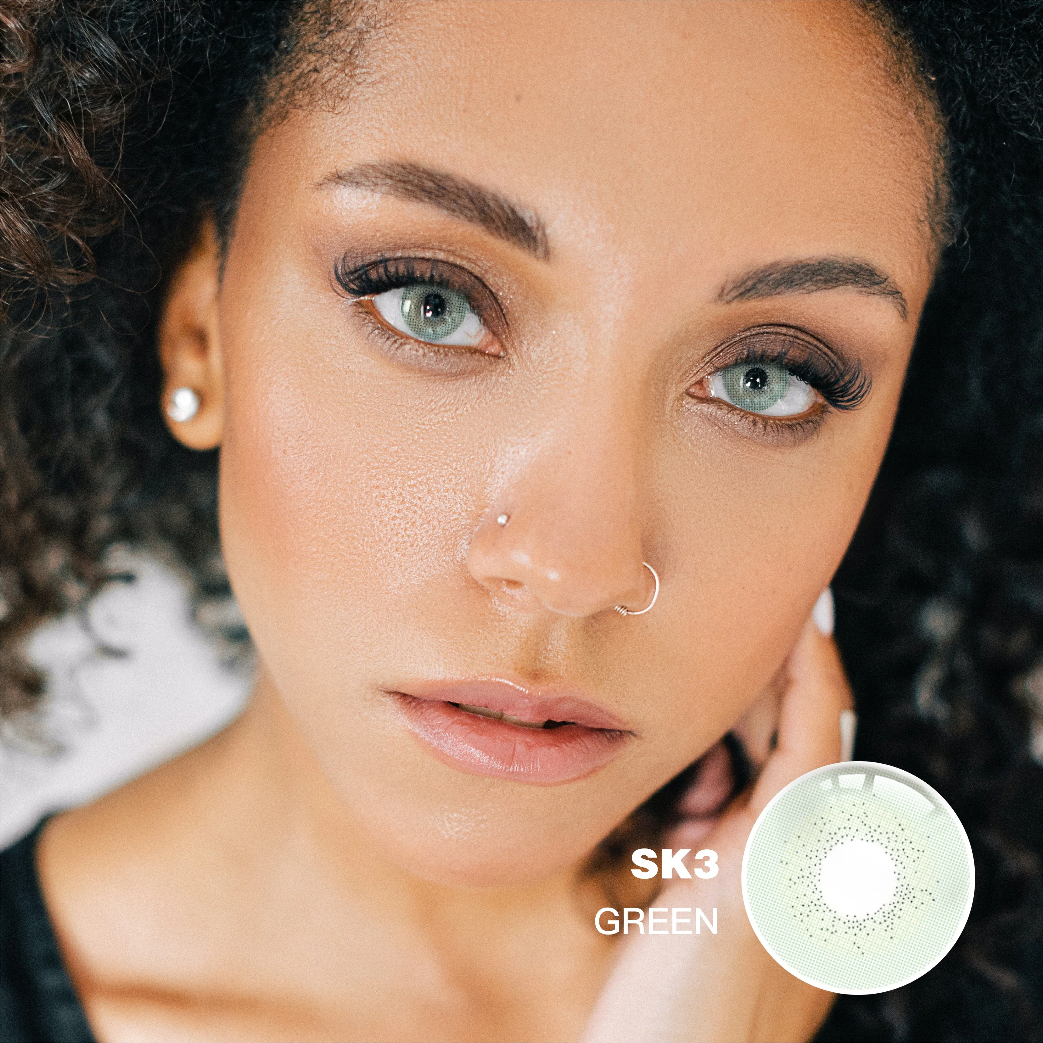 Miiemo Cosmetic Hot Sale Soft Contact Lenses 3 Tone Colored Yearly Natural 14.5mm Eye Lens  Colored Contact Lenses