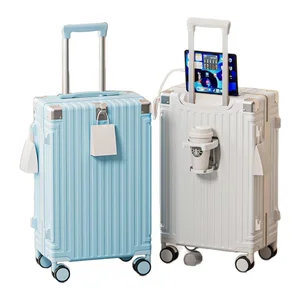 custom logo Multifunctional Luggage Suitcase Women Universal Wheels Small Rolling Men Password Lock Travel Case Durable Sturdy