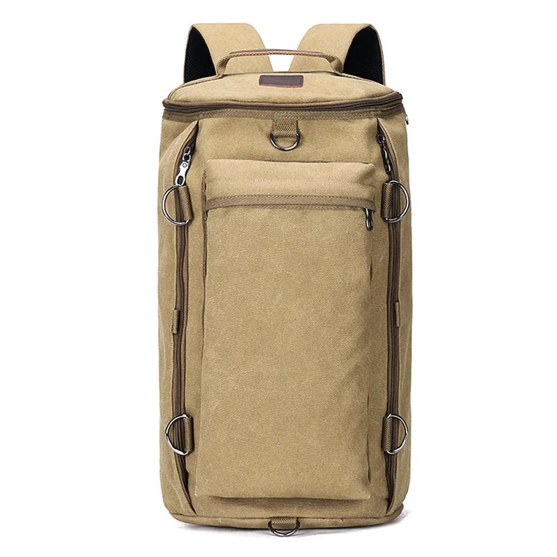 Fashion casual men's backpack large capacity travel bag outdoor sports bag trend canvas mountaineering bag