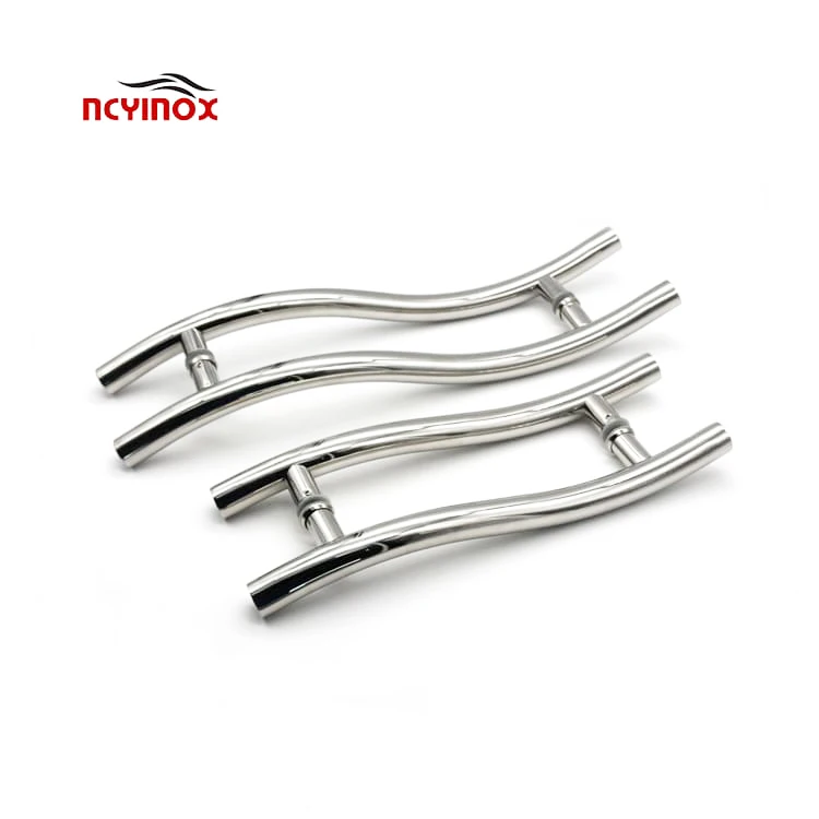 Ready Stock Stainless Steel 201 S Type Glass Door Handles Round Tube Door Pull
