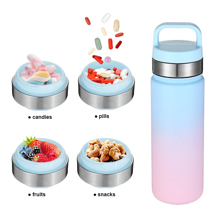 2024 New 2 in 1 Function Lid Custom logo Water Bottle  Double Wall Vacuum Insulated Water Bottle