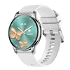 silver- silicone strap