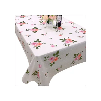 EVA Rectangular Table Cloth Table Cover Cloth Factory Direct Sales New Waterproof Oil Proof 20m*140cm Plastic Waterproof Fabric