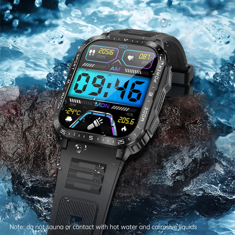 KT79 Sport Smart Watch Inch HD Screen 30M Deep Waterproof 7-15 Days  Long Battery Life Smart Watch With UV Light