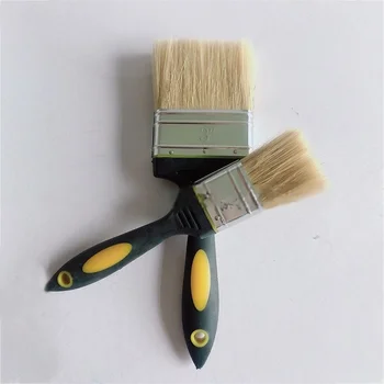 Factory Direct Selling Paint Brush Natural Bristle Paint Brush Rubber Plastic Handle Brush Customization Color