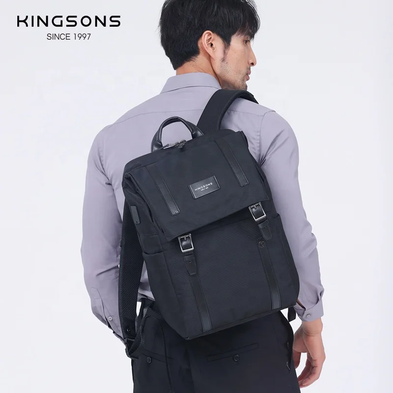 Kingsons BSCI Supplier High Quality YKK Zipper Waterproof Business Travel  Laptop Backpack College School Back Bag with USB
