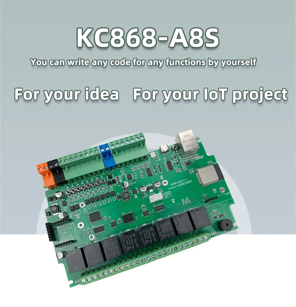 KC868-A8S ESP32 Wifi RS485 4G 3G 2G GSM Ethernet Relay Module