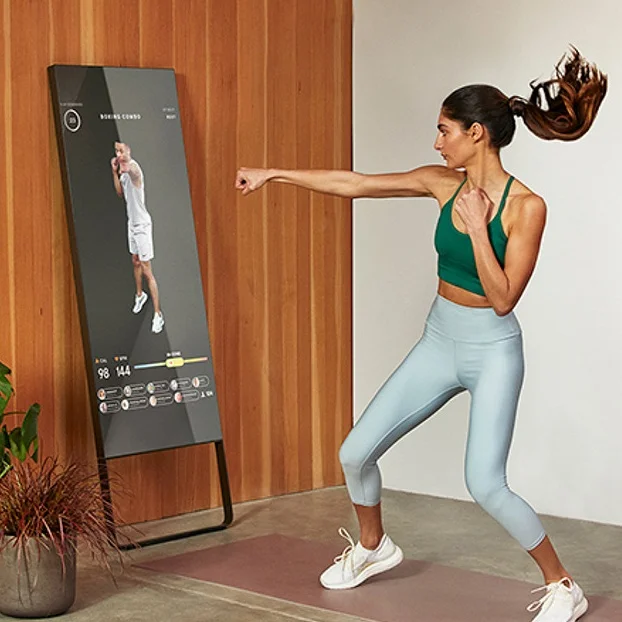 Custom 43-Inch Smart Magic Mirror LCD Digital Signage Interactive Exercise Fitness Smart Display Mirror Kiosk