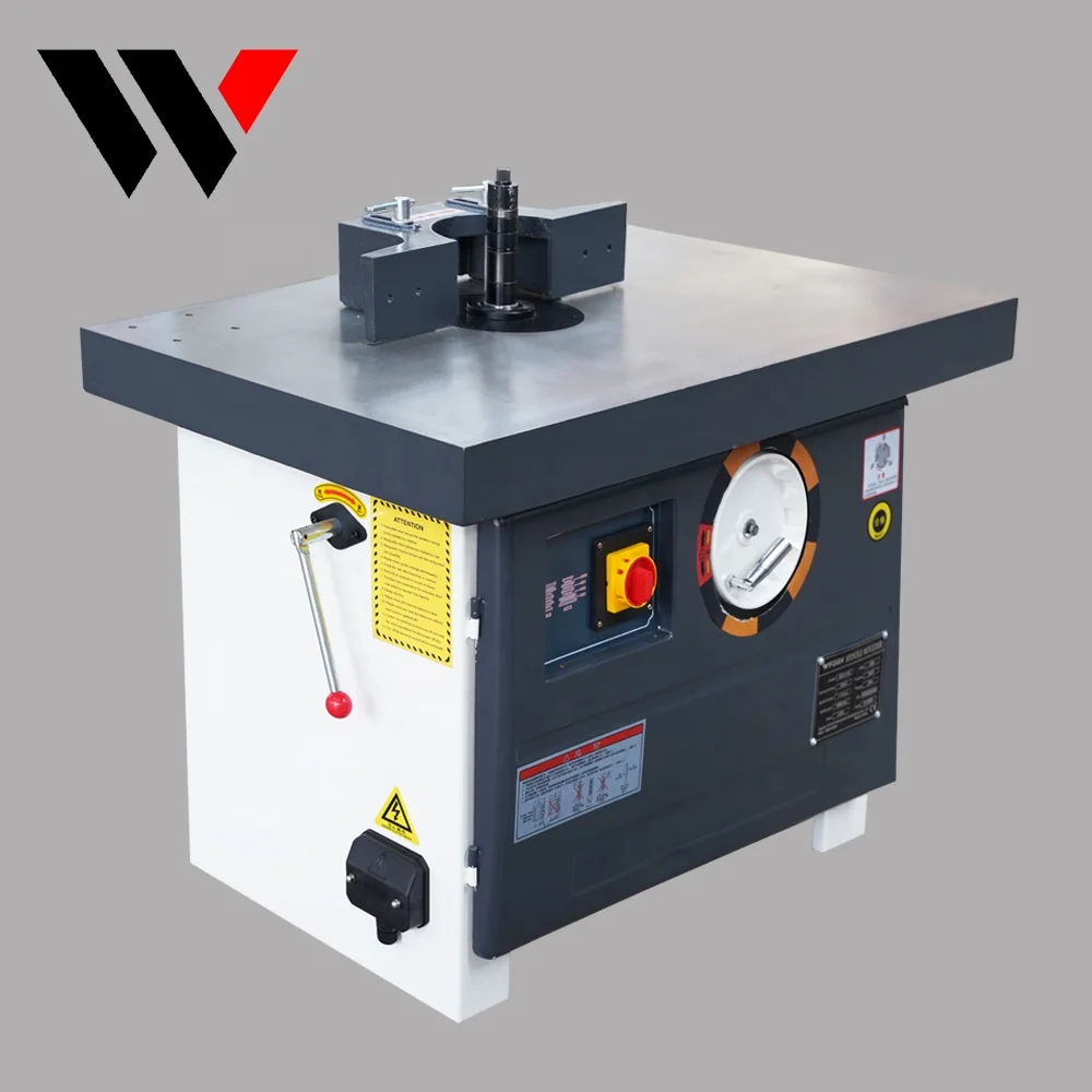 WFSEN Spindle Moulder Machine Feeder Shaper Wood Woodworking Spindle Moulder with Sliding Table