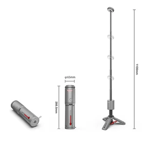 Vertak Hiking BBQ Rechargeable Emergency Collapsible Telescopic LED Working Lamp Lights Cordless Camping Light with Tripod