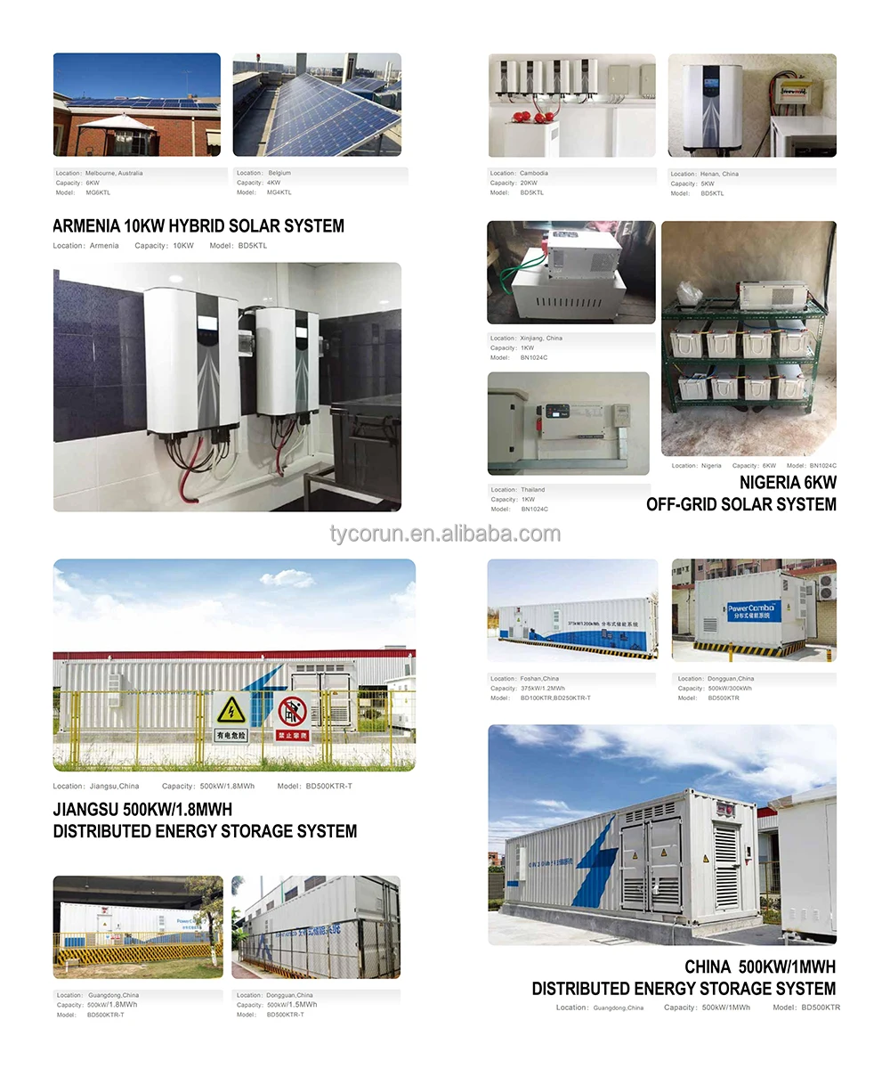 Tycorun 500kw 1mw Off Grid Solar Power System Lithium Storage Solar Energy Battery Systems