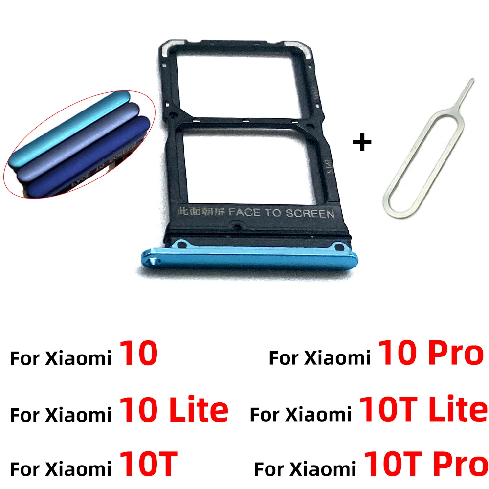 Bandeja SIM De Repuesto Para Xiaomi Mi 10 / Mi 10 Pro - Color Verde, Incluye Adaptador Para Micro SD