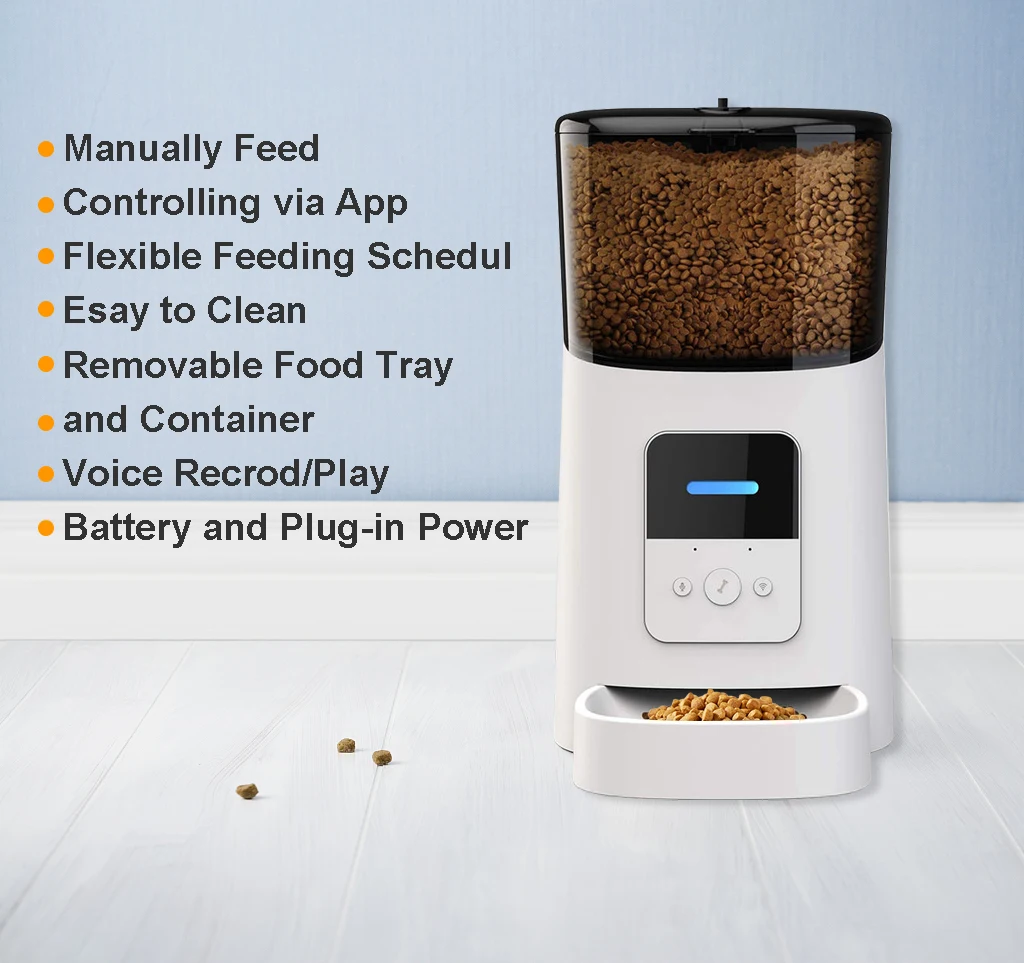 Petdom Pet 6l Smart Cat Feeder Wifi Mobile Phone App Remote Control Dog