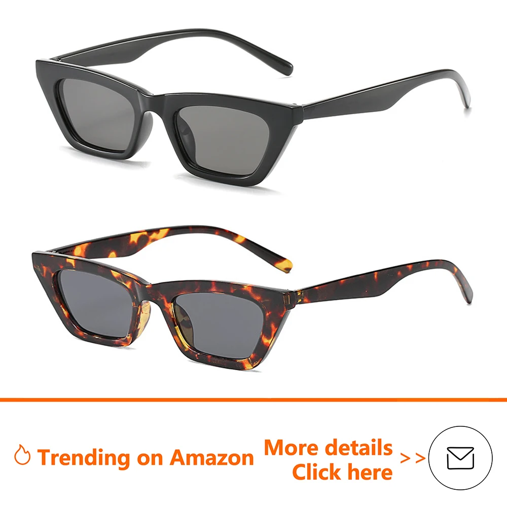 Unisex Modern Retro Sunglasses New Fashion Trend with Cat Eye Customized  Logo Style in Black and Blue Frame for Men and Women