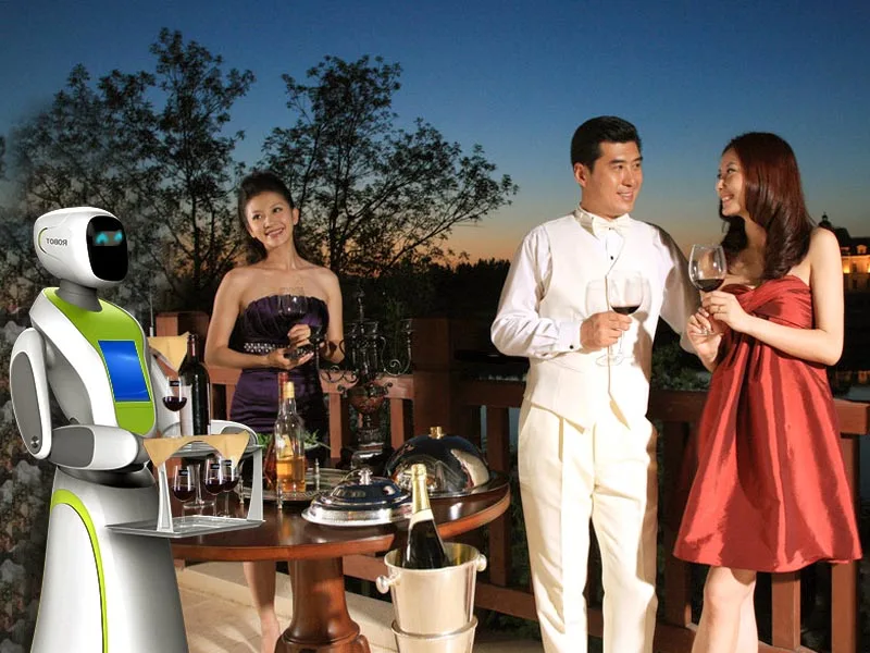 CSJBOT Factory Restaurant Touchless Waitress Service Automatic Obstacle Avoidance Charging Food Delivery Robot