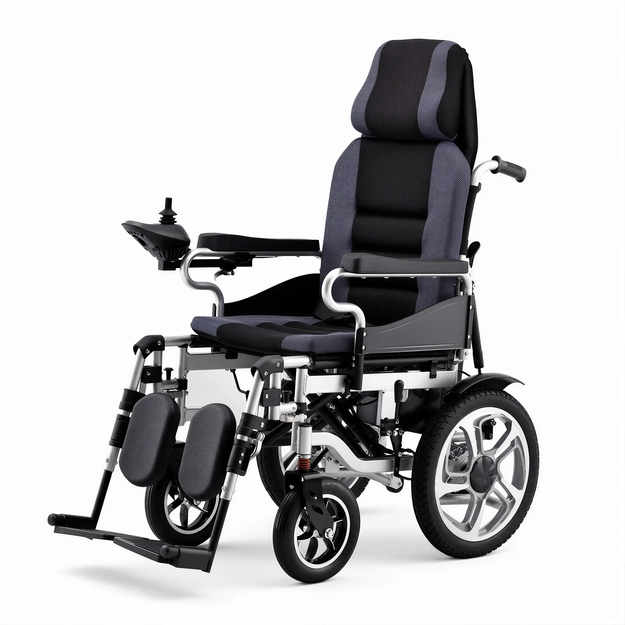 JJW-500113 Reclining Carbon Steel Folding Electric Wheelchair