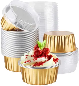 500 Mini Foil Gold Baking Cups Cupcake Muffin Liners Bake Pastry Party Samplers