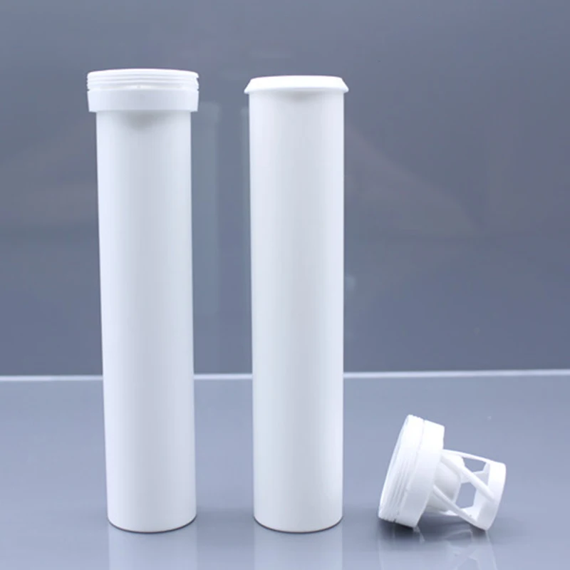 Effervescent Tablet Vitamin C Tablet Tube With Desiccant Stopper Plastic Straight Effervescent Tablet Bottle