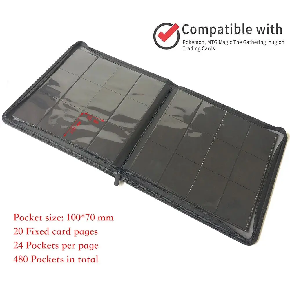 12 pocket trading card binder page measurement Vault X Zip 480 Cards Exo-Tec (Green) which is strong and resistant to wear and tear 12/16 Pockets Trading Card Binder