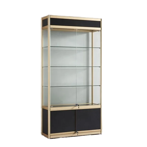 Heavy Duty LED Light-Accompanied Glass Cabinet Showcase for Retail Store and Smoke Shop Use