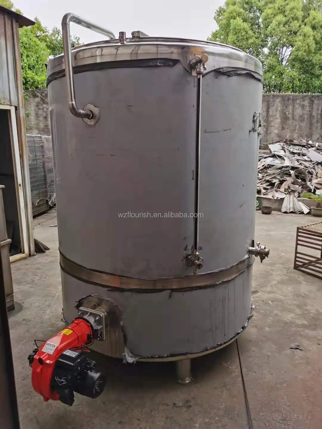 Gas Fired Stainless Steel Mixing Tank