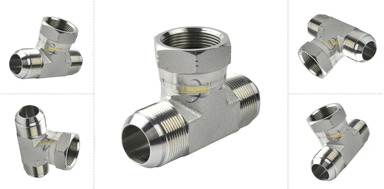 BJ-06 hydraulic male pipe nipple tube hose fitting hydraulic tee
