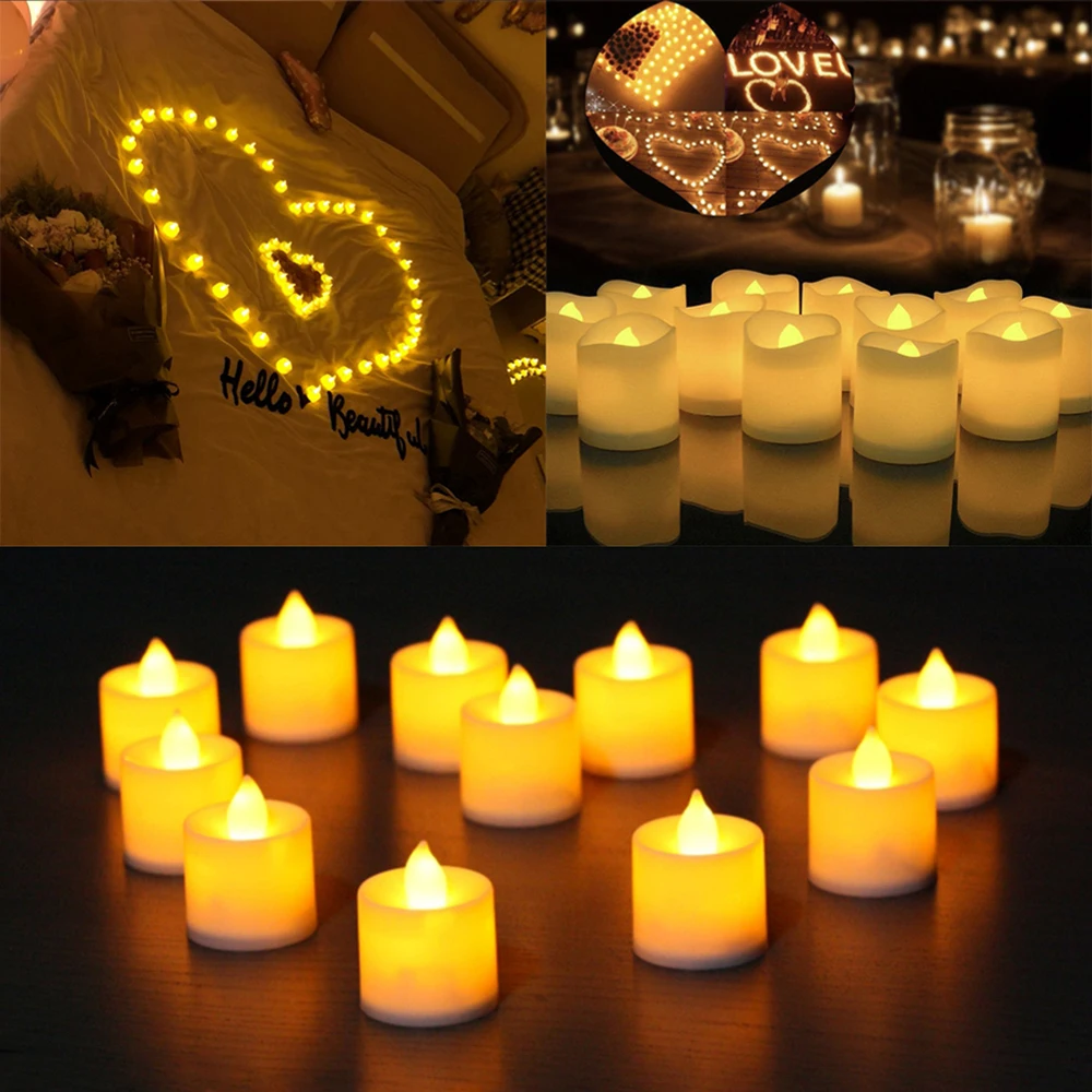 1PCS Electronic Glow LED Candle Simulation Flame Family Wedding Party Decoration 