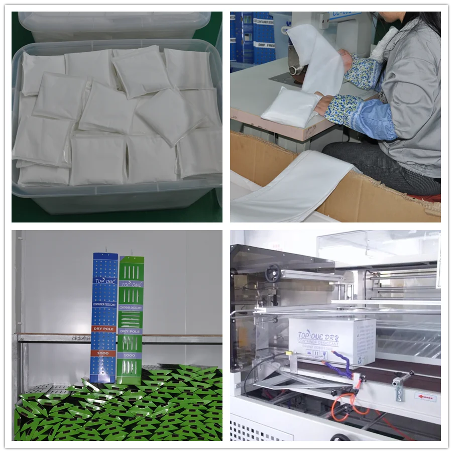 Dingxing Desiccant Storage Container Dry Pole Desiccant Packs Hanging 1kg 2kg Container Silica Gel Desiccants Drying Bags
