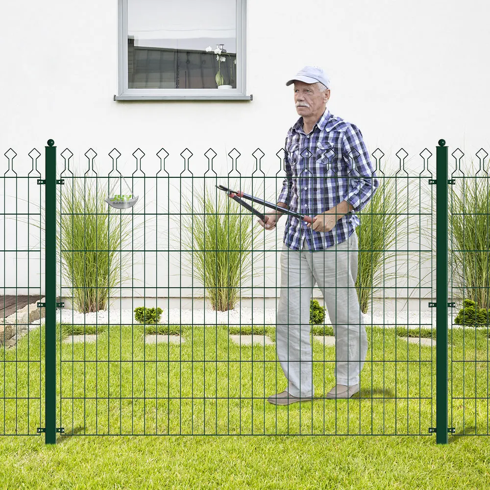 Outdoor/Garden /Yard Green Coated Decorative 1562mm Double Wire Fencing  Panel, image size:1000x1000