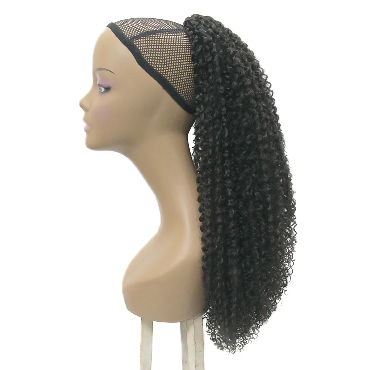 Rallonge De Cheveux Synthétique Queue De Cheval Bouclée - Noir - Longue - Neuf Sans étiquette