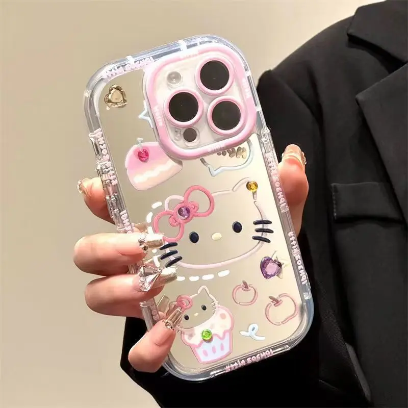 Popular With Girls Hello Cute Kitty Cat Makeup Mirror Mobile Pc Phone ...