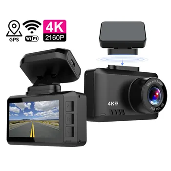 K2pro 2.45 Inch 4k 2160p Dash Car Camera With Wifi Gps Night Vision Dual Camera Car Dvr Dashcam 4k