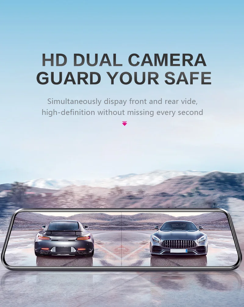 Car 4k Dash Cam Recorder Gps Wifi Night Vision Dual Camera Front And