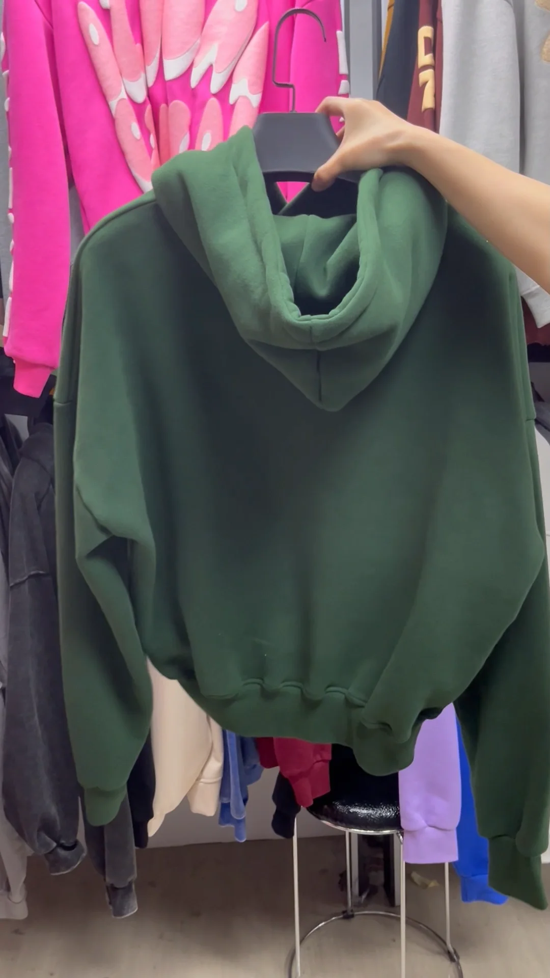 400 Gsm Stringless Blank Essentials Hoodie Mens Cotton Oversized Custom