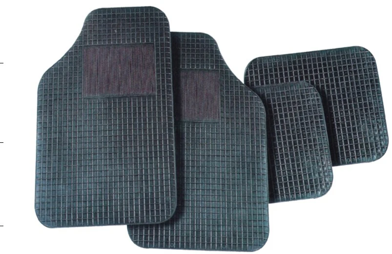 Easy Clean Universal 4 Pcs Colorful Black Pvc Custom Car Floor Mats