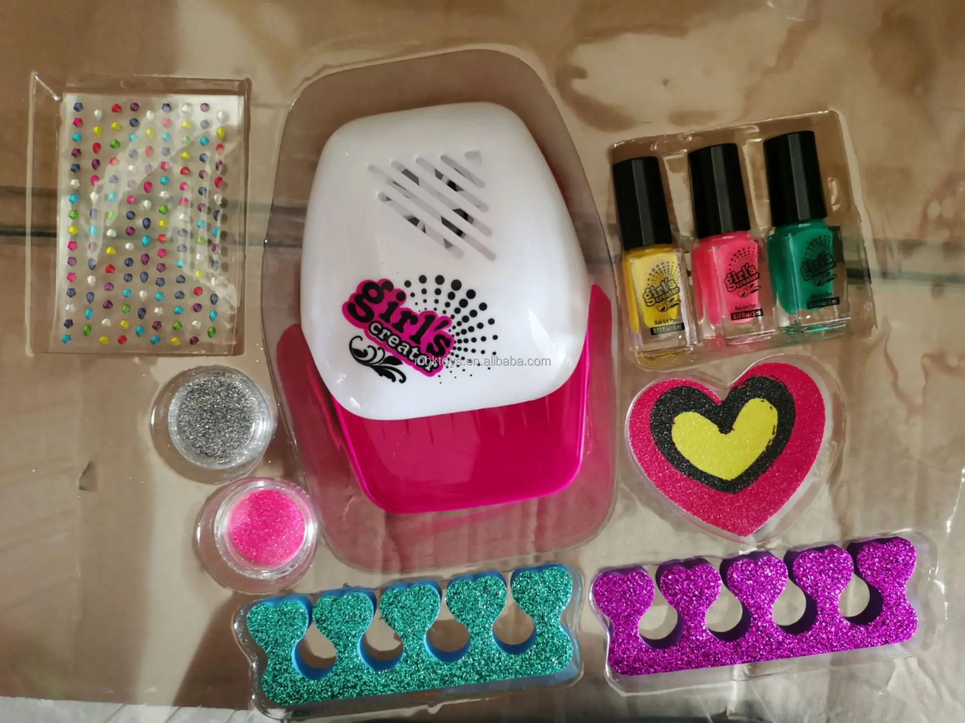 Mbk Toys Girls Diy Nail Polish Toys Pretend Cosmetic Makeup Set With