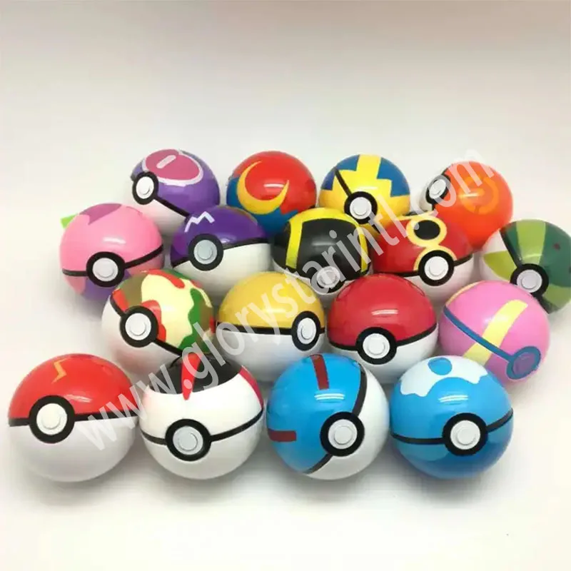 Wholesale 7cm Japanese PVC Figure Capsule Pokemoned Ball Unisex Anime Stress Ball Promotional Toy for Kids' Gifts