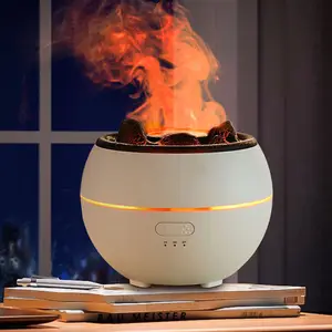 Flame Night Light Fire Lamp Humidifier Flame Diffuser Volcanic Air Humidifier Jellyfish Aroma Diffusers