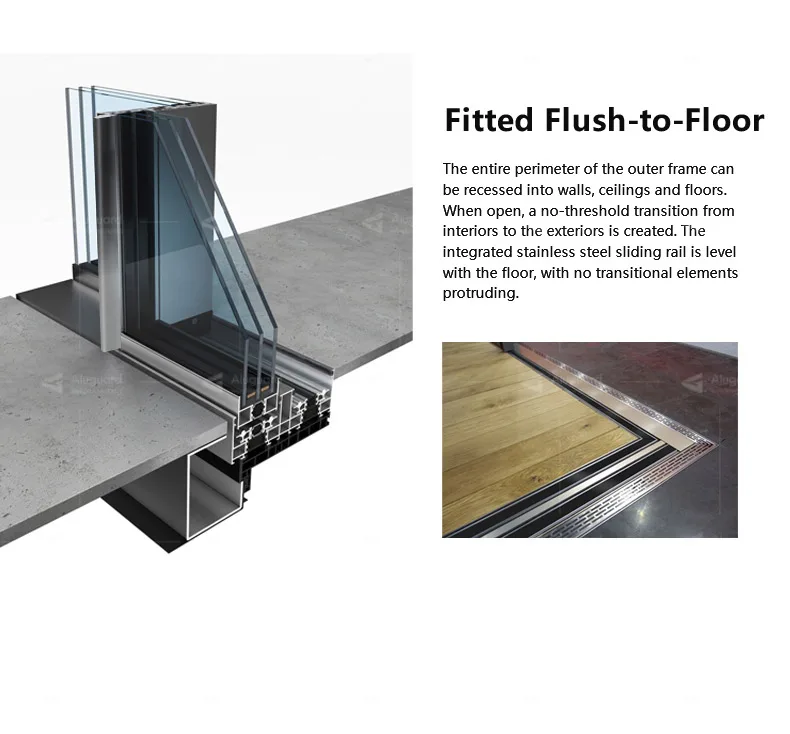 Minimalist House Automatic Sliding Door System / Double Wheels Thermal