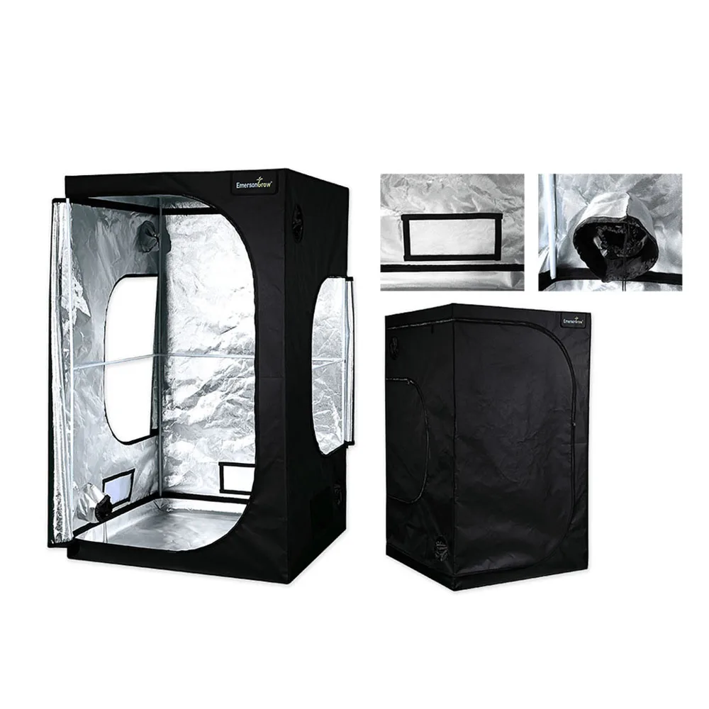 Indoor Portable Grow Tent Green Room Silver Mylar Lined Hydroponics Carbon 