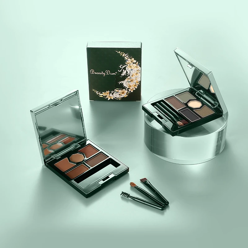 Wholesale Waterproof Eyebrow Pressed Set Long-lasting Brow Powder 5 in 1 Vegan Eyebrow With Mirror factory