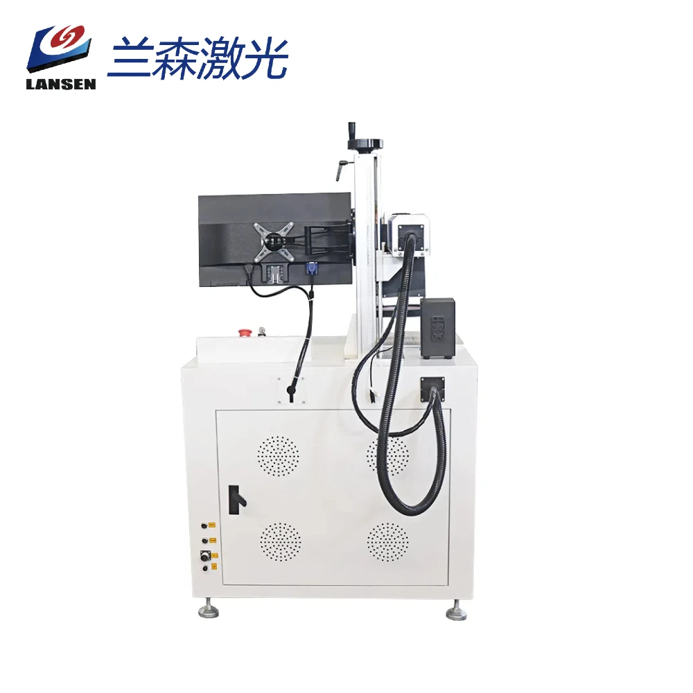 Automatic Feed Location CCD Scanner 3D Fiber Laser Marking Machine New for Tag Logo Printing DXF Animal Ear Mark Belt Conveyor