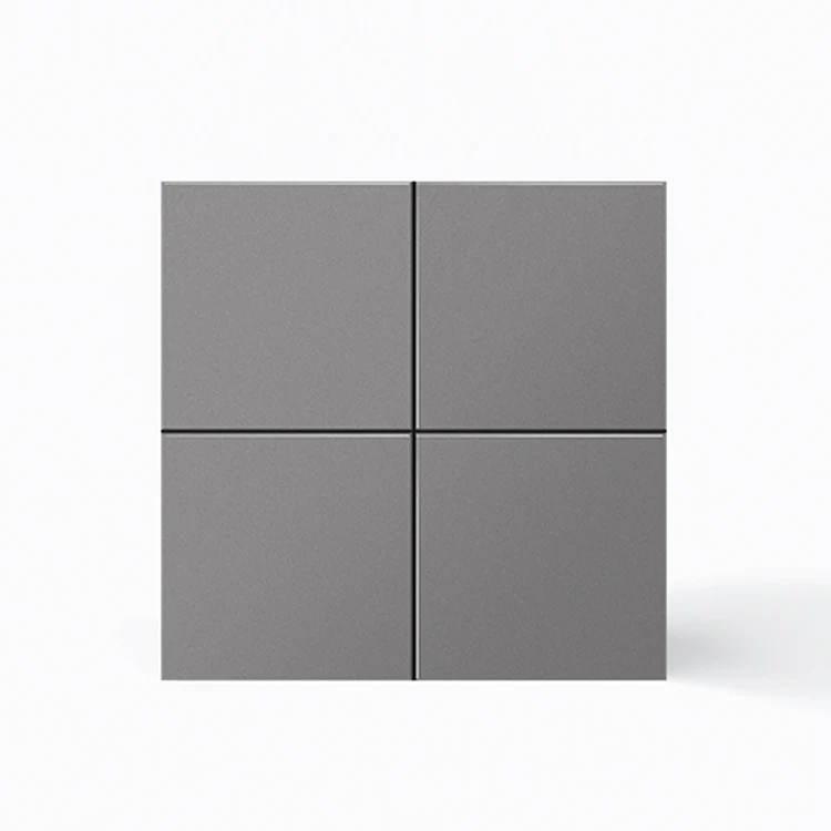 KNX Smart Automation System Smart Home Hotel Wall Switch Intelligent Grey Plastic 4 Push Button Panel