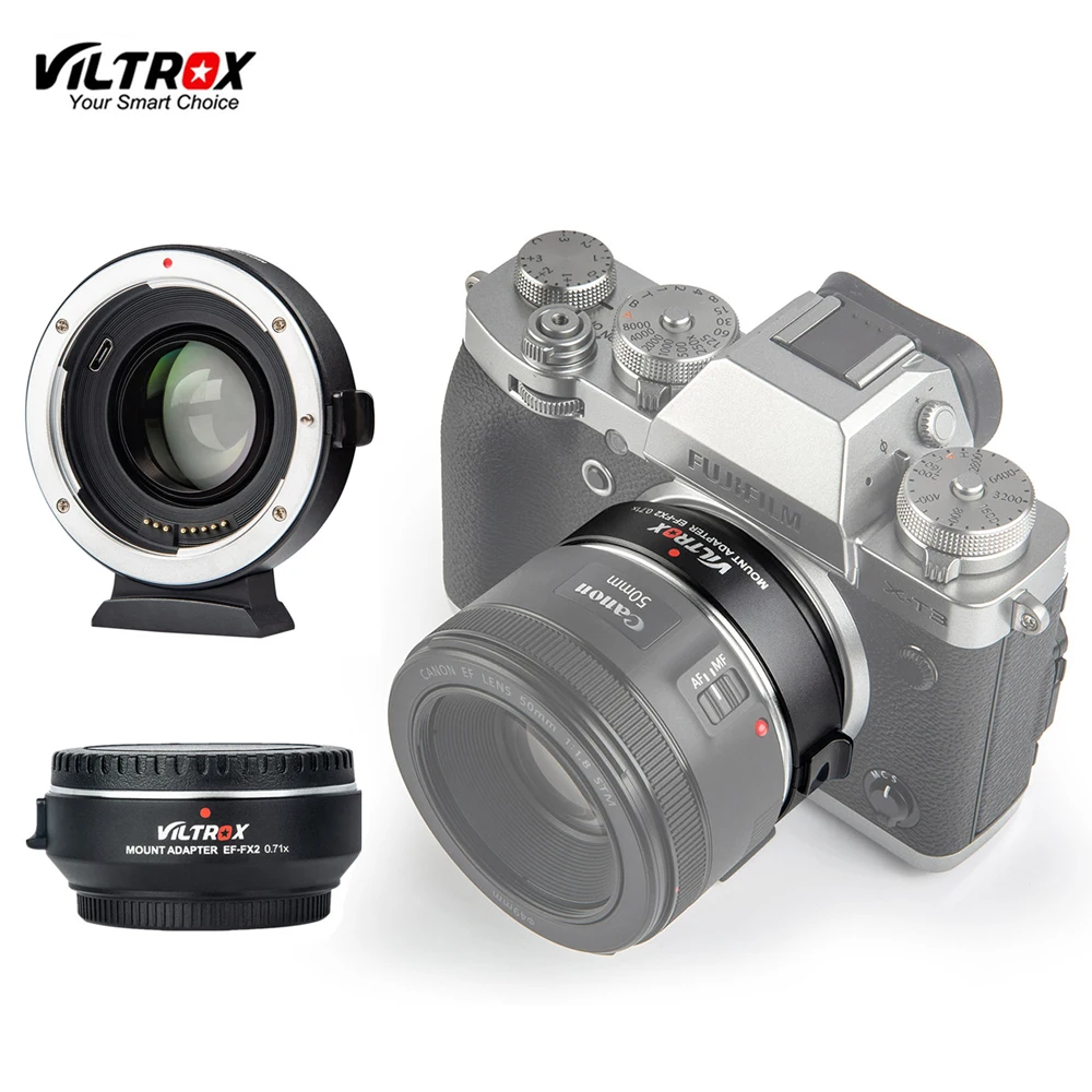 Leidingen Incarijk overschreden Viltrox Ef-fx2 Focal Reducer Booster Auto-focus Lens Adapter 0.71x For  Canon Ef Lens To Fujifilm X-t3 X-pro2 X-t100 X-h1 X-a20 - Buy Lens  Adapter,Camera Accessories,Viltrox Ef-fx2 Focal Reducer Booster Auto-focus  Lens Adapter