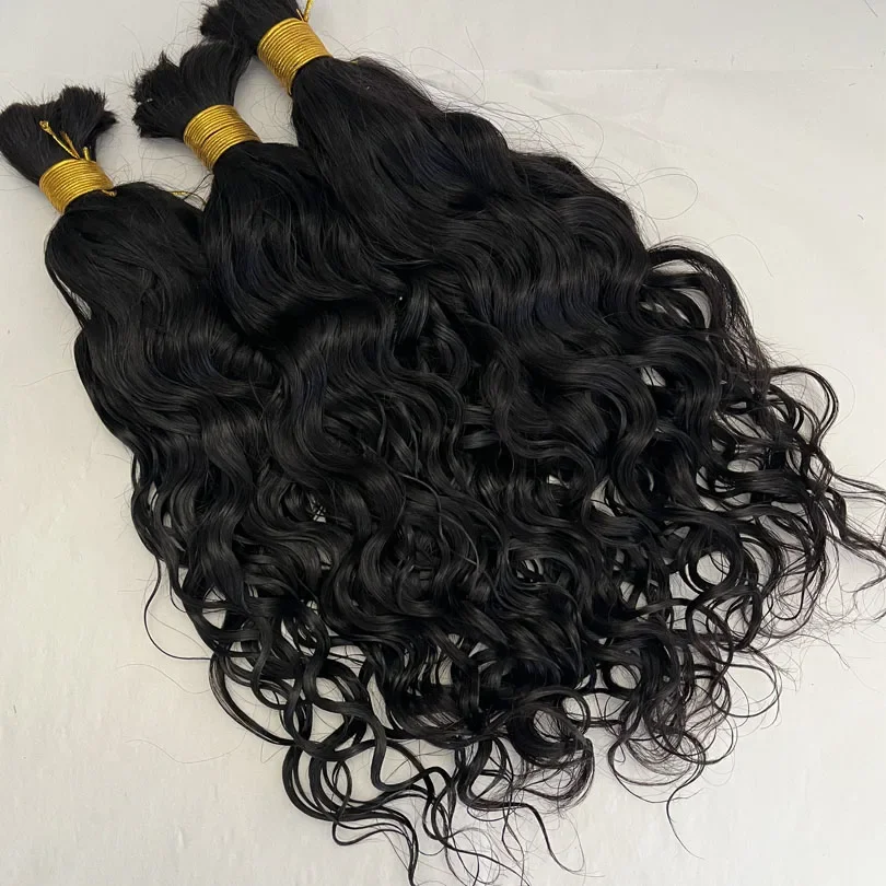 Brazilian Loose Wave Human Hair Bulk Wet and Wavy For Braiding No Weft Braids Extensions_voghion.com