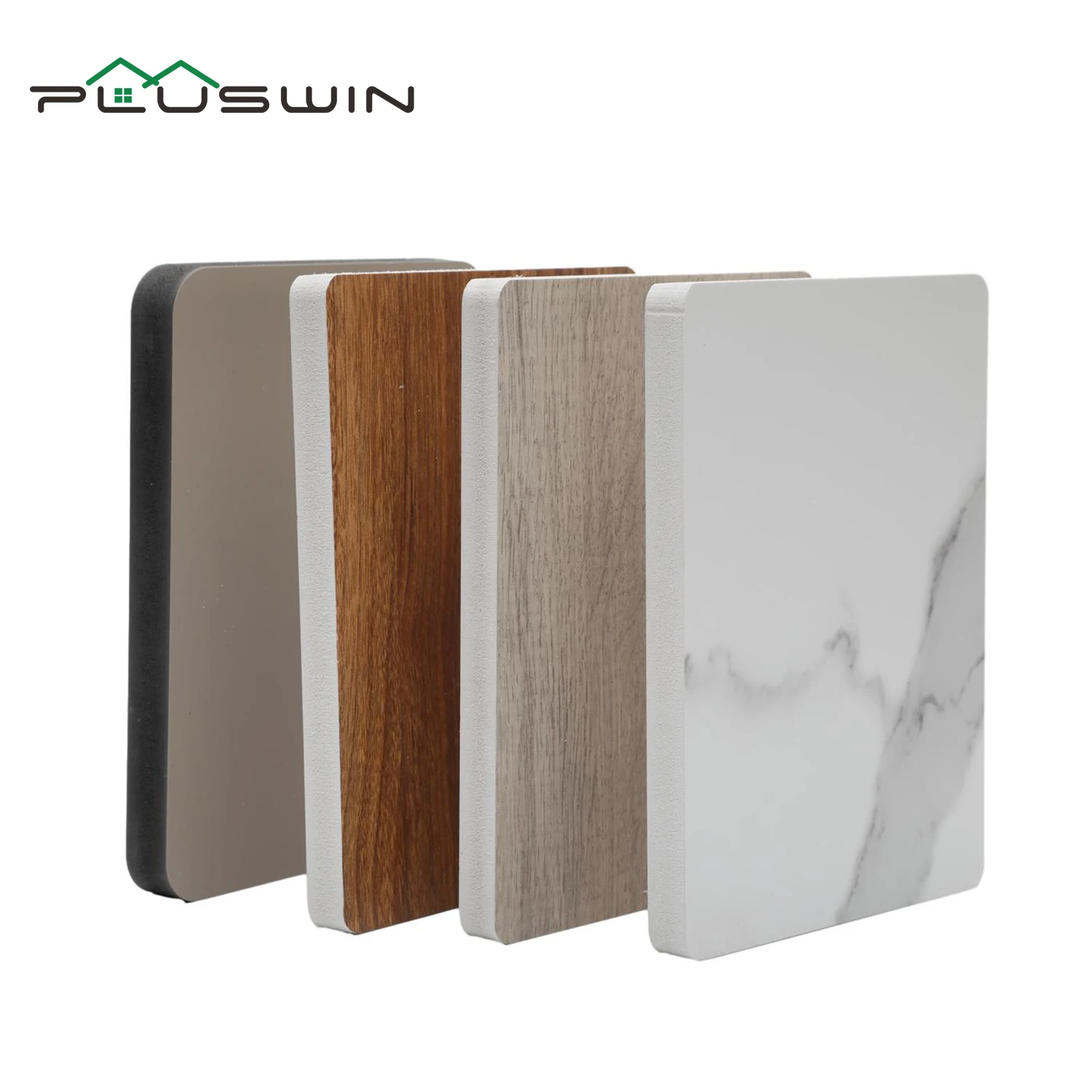 Wooden  Color PVC Foam Plastic Board Laminated Sheet with Edge Bending Service