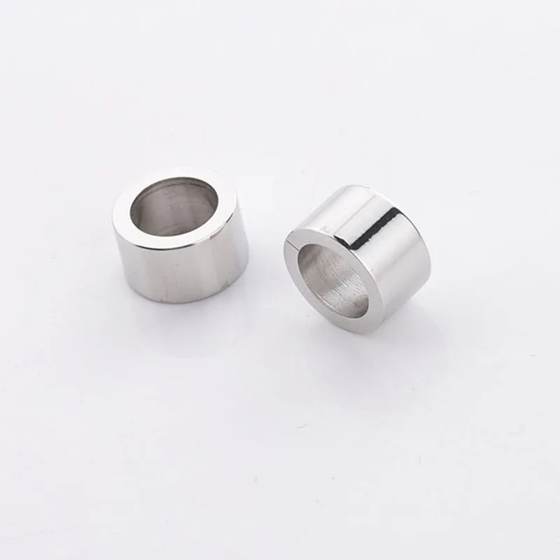 Mirror Polished Stainless Steel Engrave Name Custom Logo Bead Charms for Jewelry Making