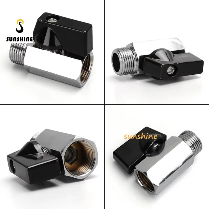 SS Pressure Washer 1/8" 1/4" 3/8" 1/2" Threaded Mini Brass Ball Valve  Male to Female Air Compressor Water Gas Shut Off Valve